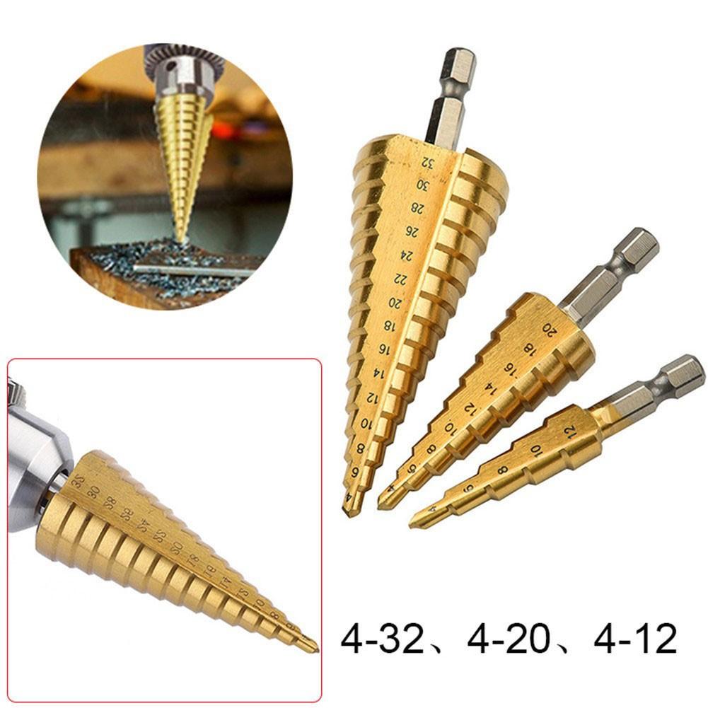 Cutter Step Cone Drill Equipment Hex Shank High Speed Steel Hole