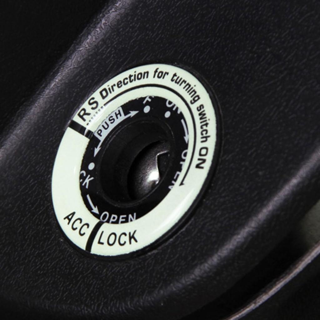 Car Luminous Ring Sticker, Luminous Ignition Key Ring Sticker Start Stop Button Fluorescent Key