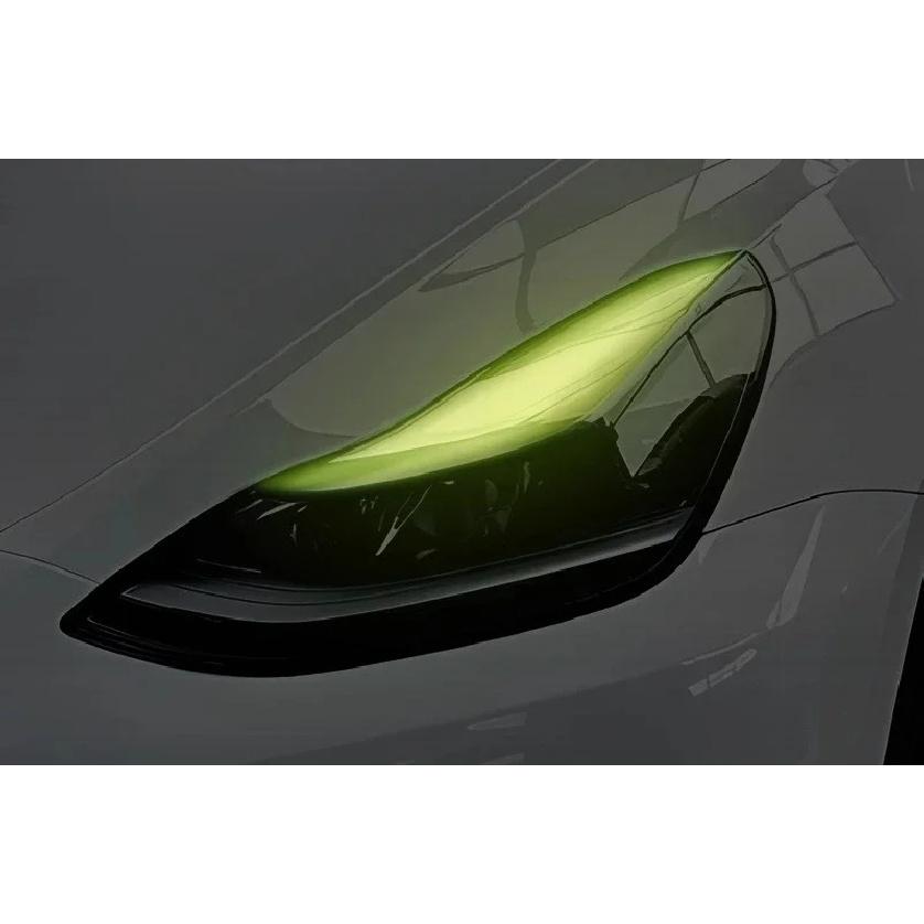 For Tesla Model3/Y Car Headlight Color-changing Film Daytime Running Lights Light Color-changing Film Car Sticker Modification