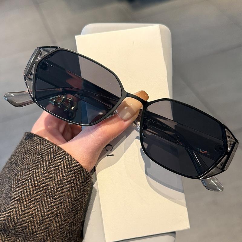 CLLOIO Модные тонкие полигональные солнцезащитные очки для коррекции близорукости, женские солнцезащитные очки для вождения, пляжные очки с защитой UV400, очки для чтения 0 Frame