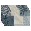 4pc Cute Sloth Jungle Placemats Linen For Kids Dining Room Playful Print Home Accent