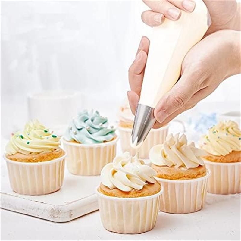 6-Piece Commonly Used Piping Nozzle Set Medium-Sized Cookie & Cream Icing Nozzles 304 Stainless Steel Baking Tools