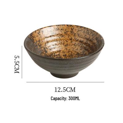 Ru Han Japanese Style Spiral Ceramic Soup & Rice Bowl