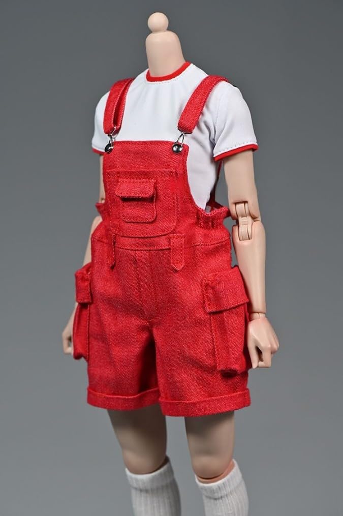 

[TOYBARJAPAN] 16 Scale Figure Accessory Compatible with TBLeague and other body types. Special Offer: High School Girl Cargo Pocket Overalls Shorts