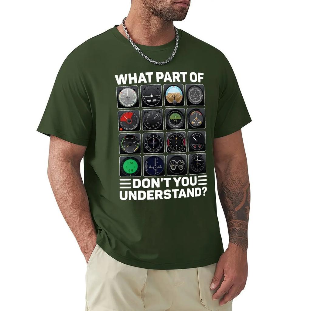 Letecká Letadlo Pilot Nástroje Přístroje Trička Grafická Bavlna Streetwear Krátký Rukáv Narozeninové Dárky Tričko Pánské