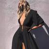 Women's Lace Patchwork Lace-up Long Shawl Cardigan for Bikini