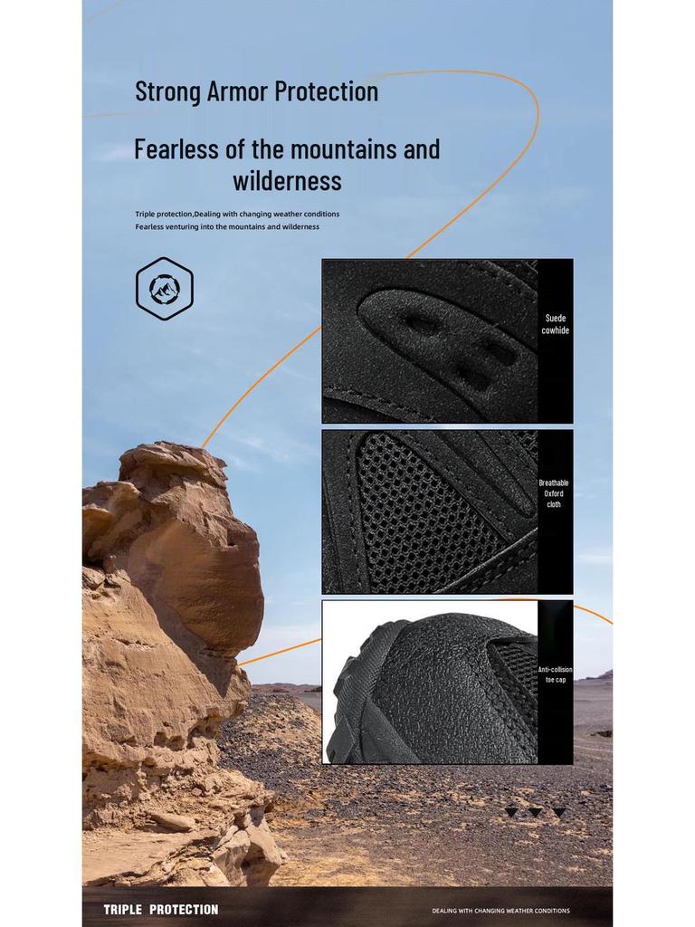 2025 Large Size Tactical Mountaineering Boots - Anti-kick, Non-slip Military Combat Boots