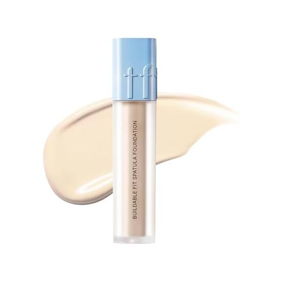 TFIT Buildable Fit Spatula Foundation W01 VANILLA /15 мл/Встроенный шпатель/Полуматовый/Покрывающий/Тональный крем-шпатель/Все в одном