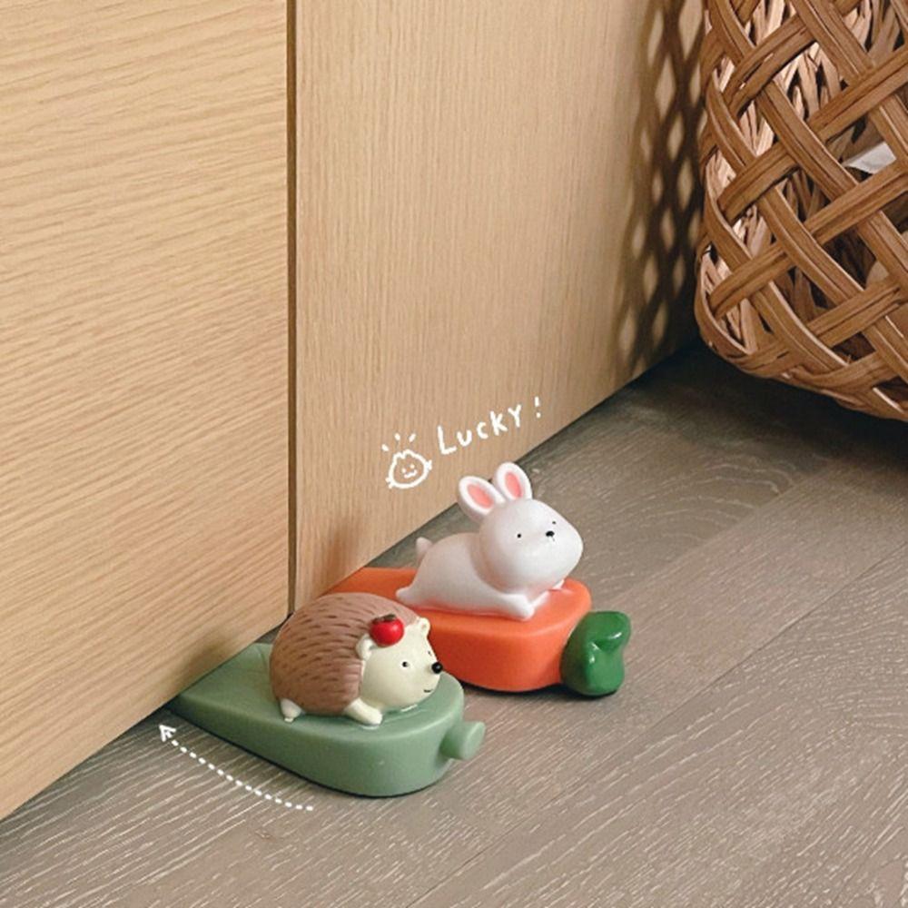 Windproof Anti-Collision Silent Door Stopper Cartoon PVC Cute Animal Door Stopper Home Door Stopper Home Decoration Ornaments