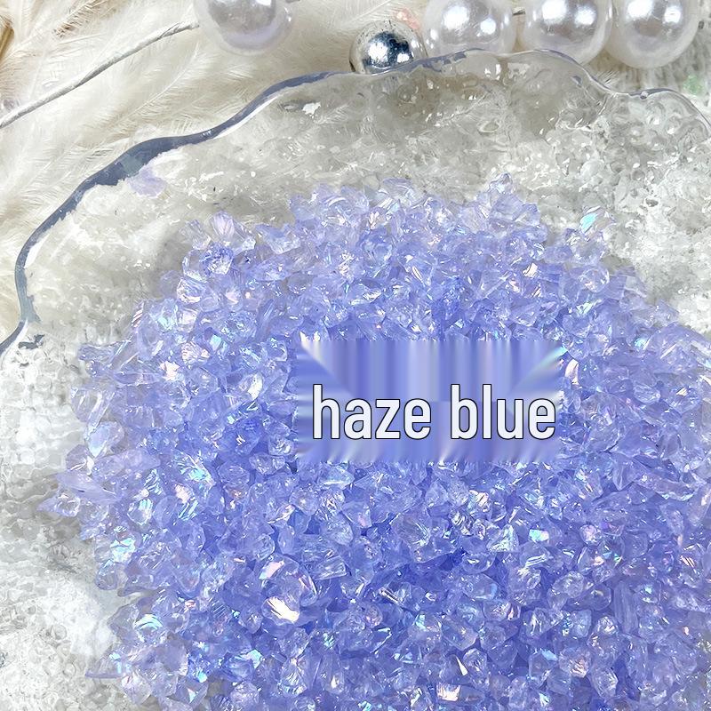 Handmade Iridescent Crushed Stone Nail Art Decorations