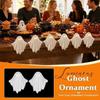 Glowing White Ghost Ornaments Cute Design Desktop Statue For Halloween Party Home Decoration