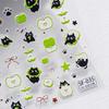 SKY Japanese Apple Cat 6D Embossed Nail Art Stickers - Cute Bow Design
