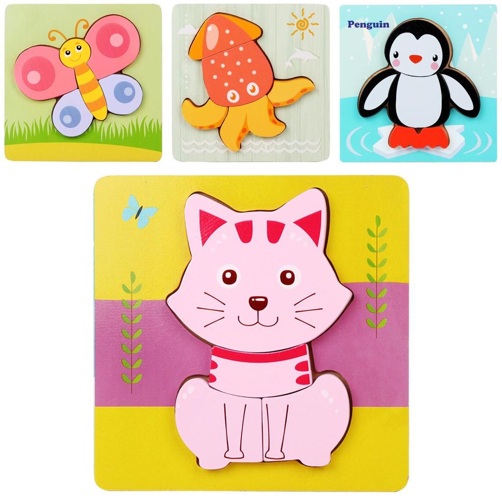 Childrens Wooden 3d Butterfly Puzzle Blocks With Handeye Coordination Development For Early Learning