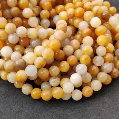 Natürliche, gelbe Aventurin-Rundperlen, lose Perlen aus heilenden Edelsteinen, zur Herstellung von DIY-Schmuck für Armbänder und Halsketten, Größe 6 mm, 8 mm, 10 mm.