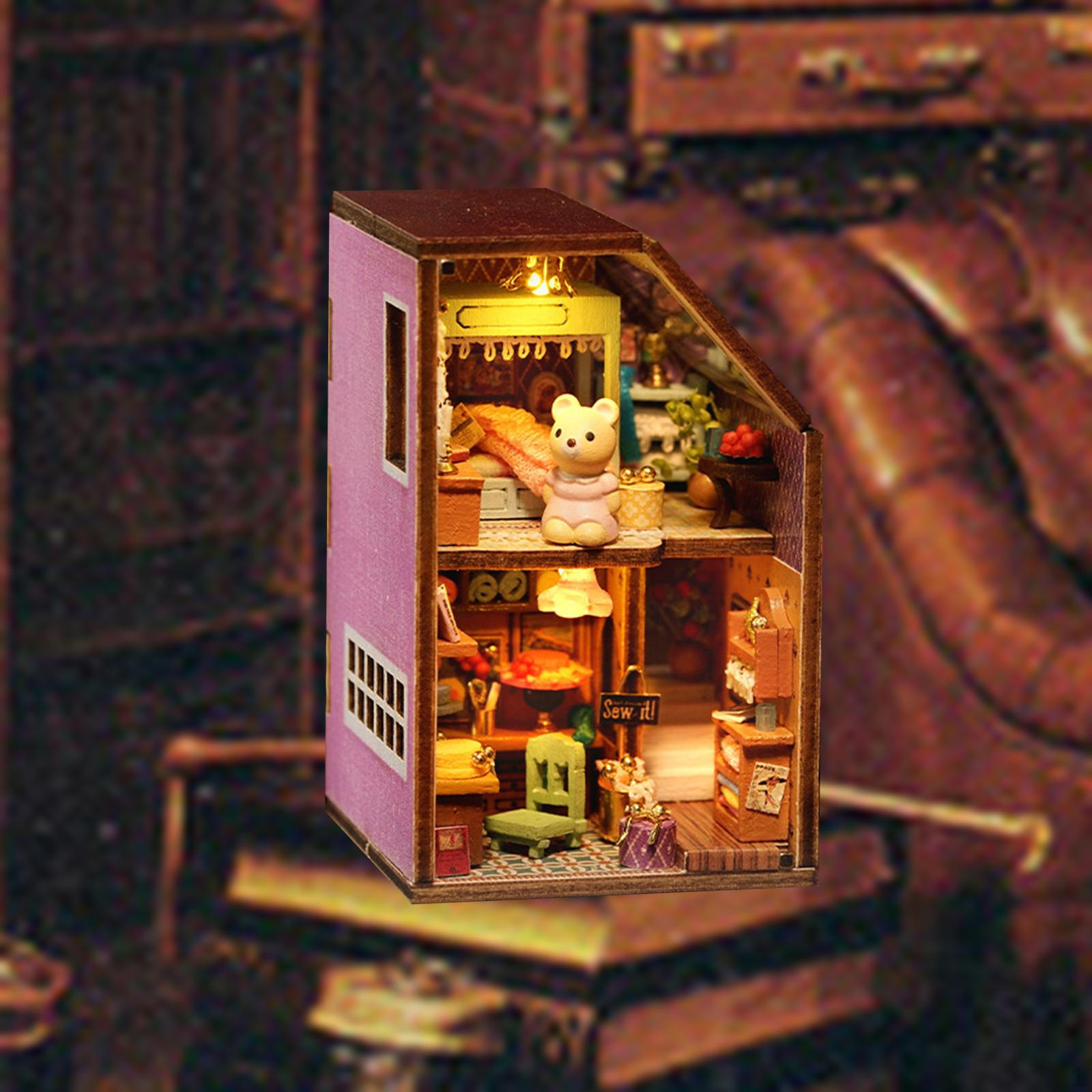 

Деревянный кукольный дом, вечерние сувениры, строительные блоки, реалистичный миниатюрный кукольный домик для гостиной Workshop