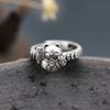Adjustable Open Ring Men Women Vintage Lucky Cat Coin Design Copper Plated Retro Finger New Gift