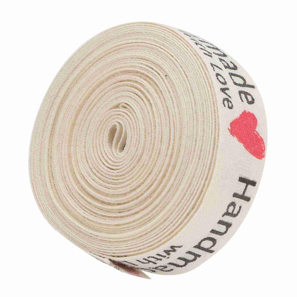 1pcs Fonts Printed Cotton Ribbon Tape 1.5cm Width Fabric Craft Ribbon DIY Sewing Ribbon  Packaging