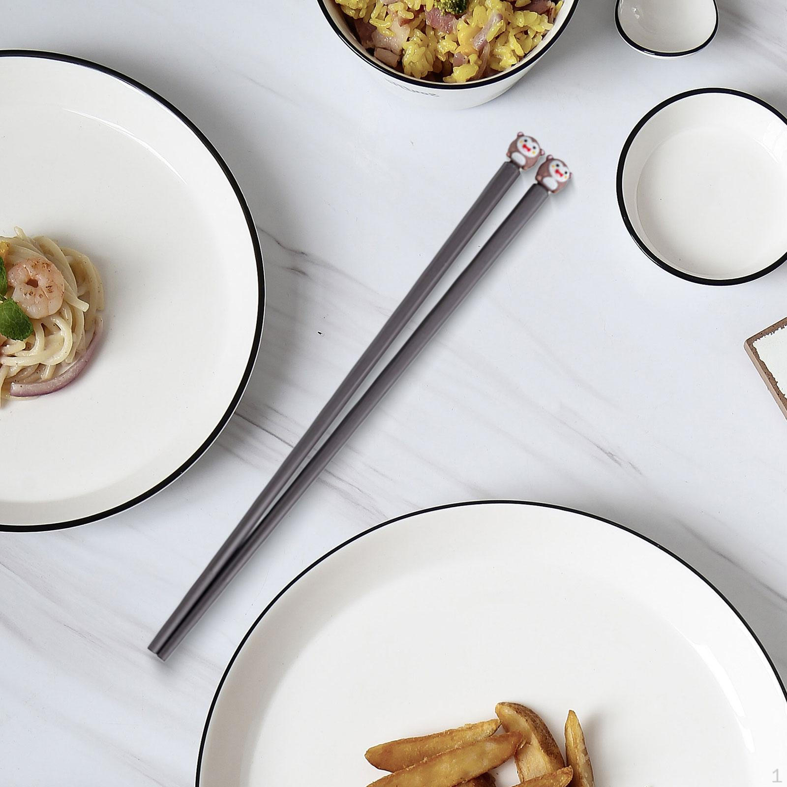 

2 шт. Детские палочки для еды с наконечниками в виде животных, Посуда, Милые стекловолоконные столовые приборы для кемпинга, путешествий monkey