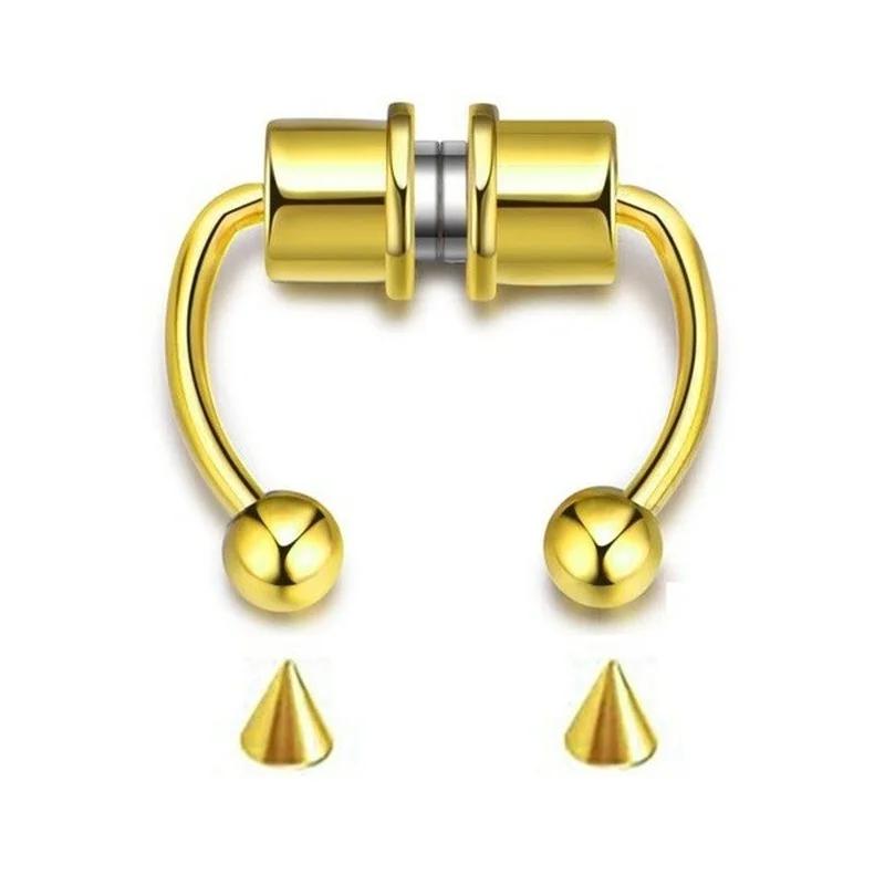 Fake Magnetic Horse Shoe Nose Rings Faux Septum Piercing Clip Titanium Ring Hoop Gift for Women New Fashion Body Jewelry