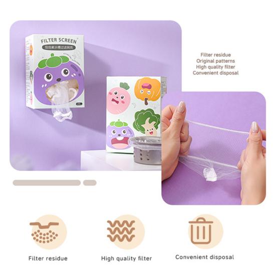 100Pcs Disposable Sink Filter Mesh Sewer Garbage Filter Bathroom Drain Hair Anti-blocking Net Universal Elastic Food Residue Catcher Bags