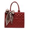 Wedding Bag Bride Wedding Girl Large Capacity Premium Sense Soft Leather Niche Red Daily Available Tote Bag