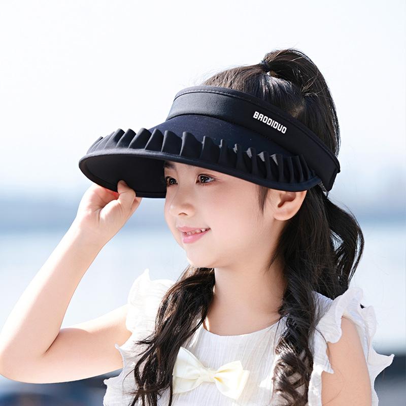 8471 Summer Parent-child Lace Eaves Empty Top Hat UV Protection Hat Women's Outdoor Leisure Sun Protection Hat