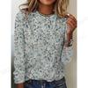2025 New Floral 3d Print T-Shirt Casual Crew Neck Long Sleeve T-shirt Women's Clothing Fashion Casual Oversized Tops Tees Female