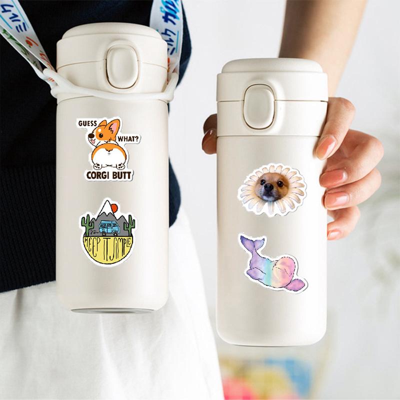 100PCS Cute Stickers Waterproof Vinyl Aesthetic Decals for Water Bottles Laptop Phone Journaling Scrapbook Journal