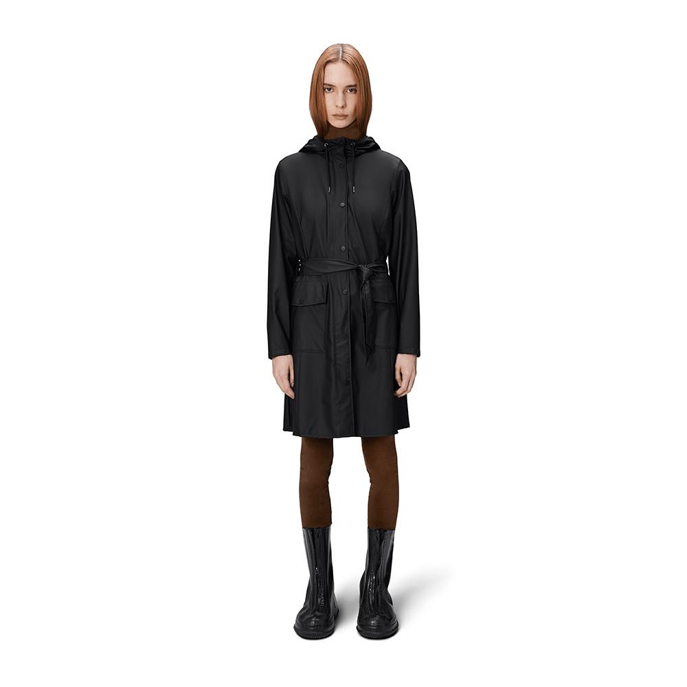 Rains Curve Long Jacket - Black