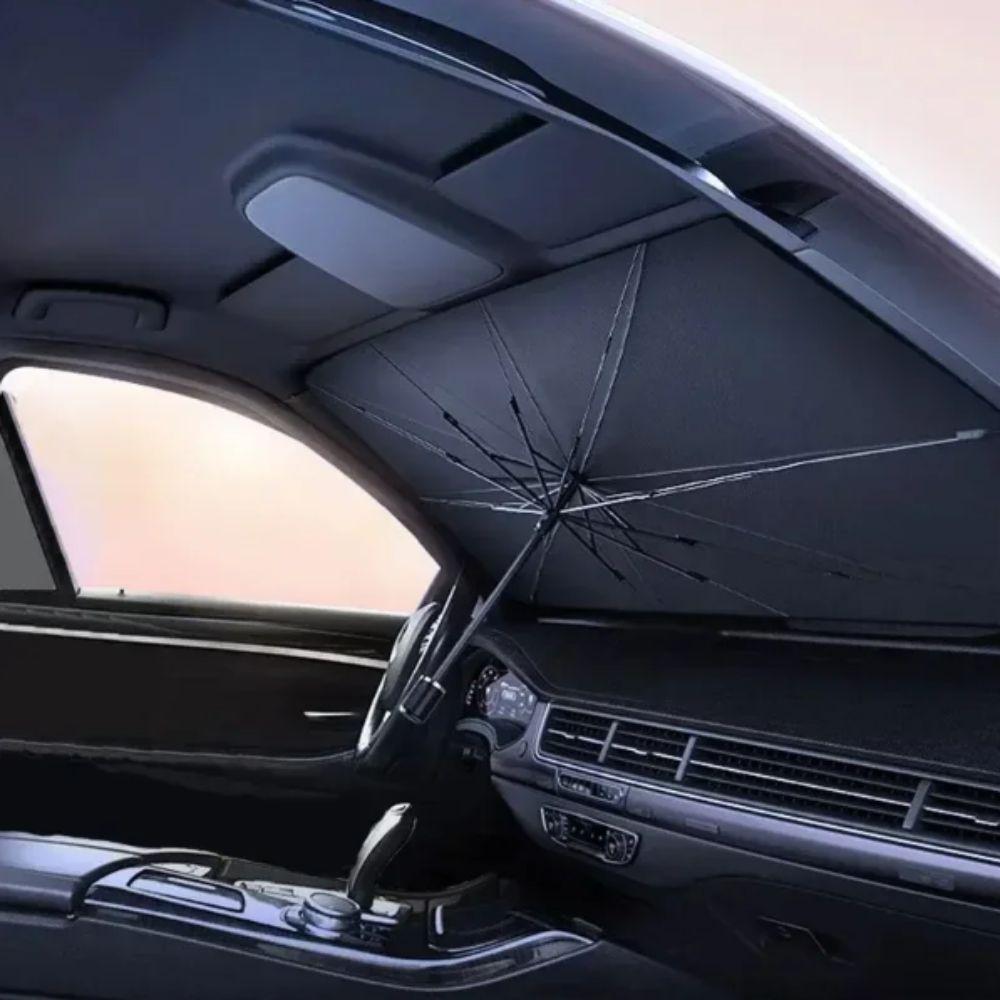 Parapluie de Voiture à Isolation Thermique Pare-Soleil Rétractable Couvertures d'Ombrev Protection Solaire Pare-Soleil Fenêtre Avant de Voiture