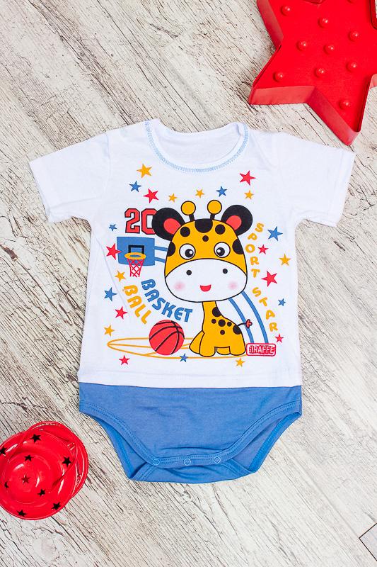 

Дитячий боді з коротким рукавом – М яка та дихаюча тканина для комфорту, Будь-який сезон, 5044-001-33 HC 86 джинсовий синього кольору