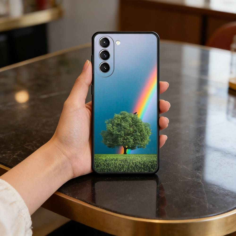 S-Shining Art Rainbow Case for Samsung Galaxy S21 S25 FE S24 S23 Ultra S20 S9 S22 Plus S10 TPU Cover