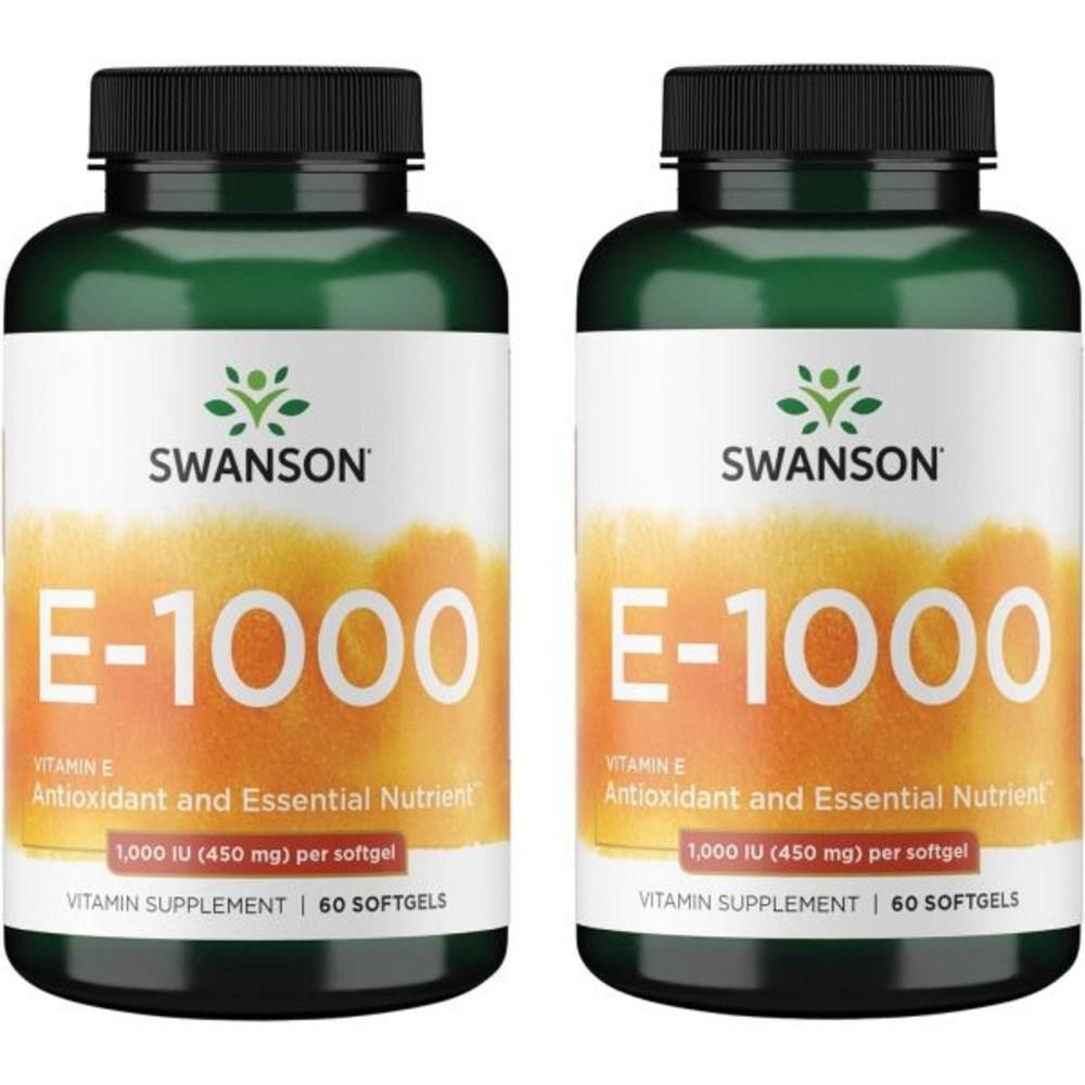 Swanson Vitamin Antioxidant Support Softgels Vitamin E 1000 IU 450 mg for 60