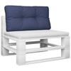 Pallet Cushion Navy Blue 80 X 40 X 12 Cm Fabric