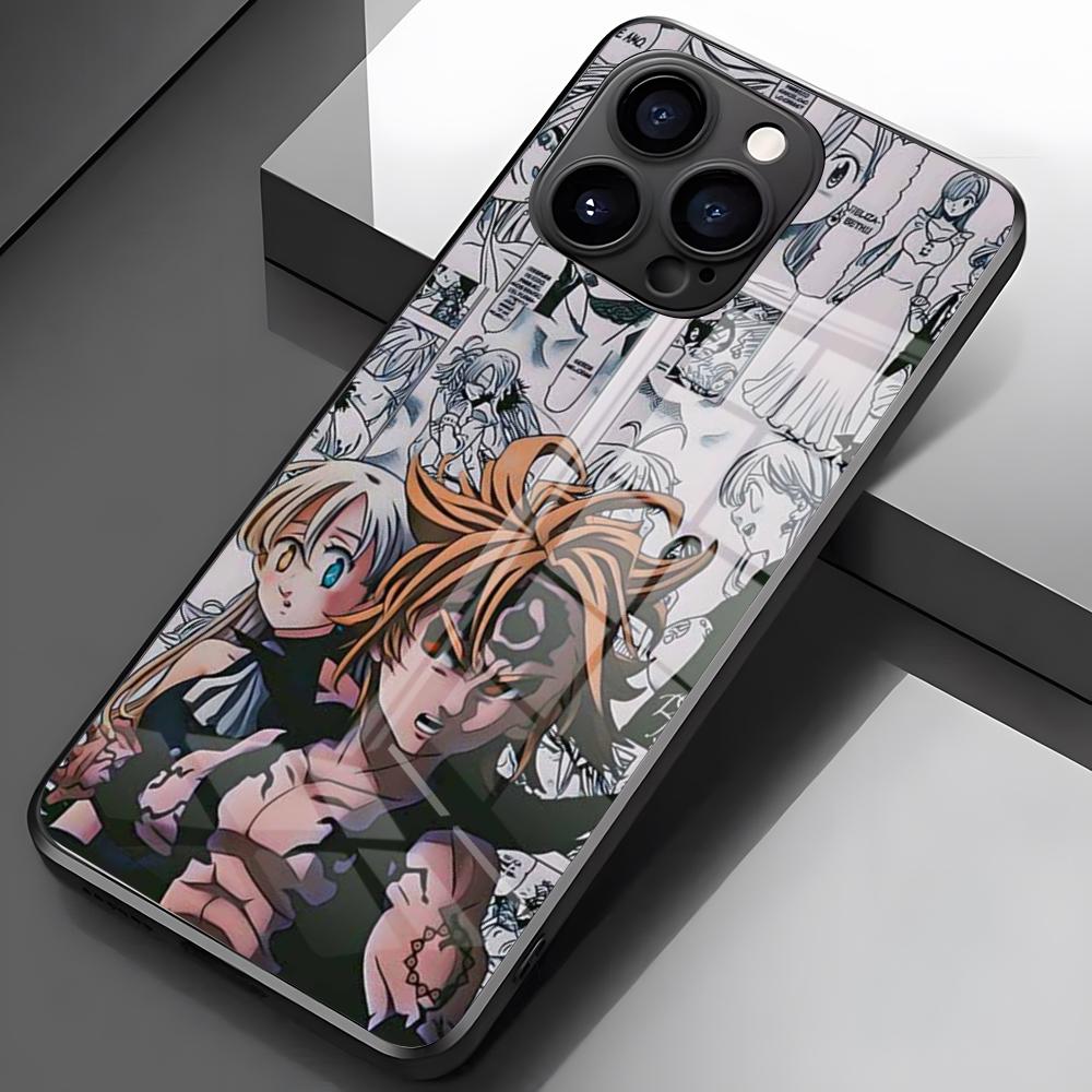 

Чехол для телефона Семь смертных грехов для IPhone 17 Pro Max 16 15 14 Pro Max 13 11 X Xs Xr 8 7Plus Стеклянная крышка iPhone 15 Plus