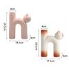 Nordic Cute Cat Shape Flower Vase Creative Resin Home Decor Living Room Entrance Tabletop Ornament Plant Hydroponics Container