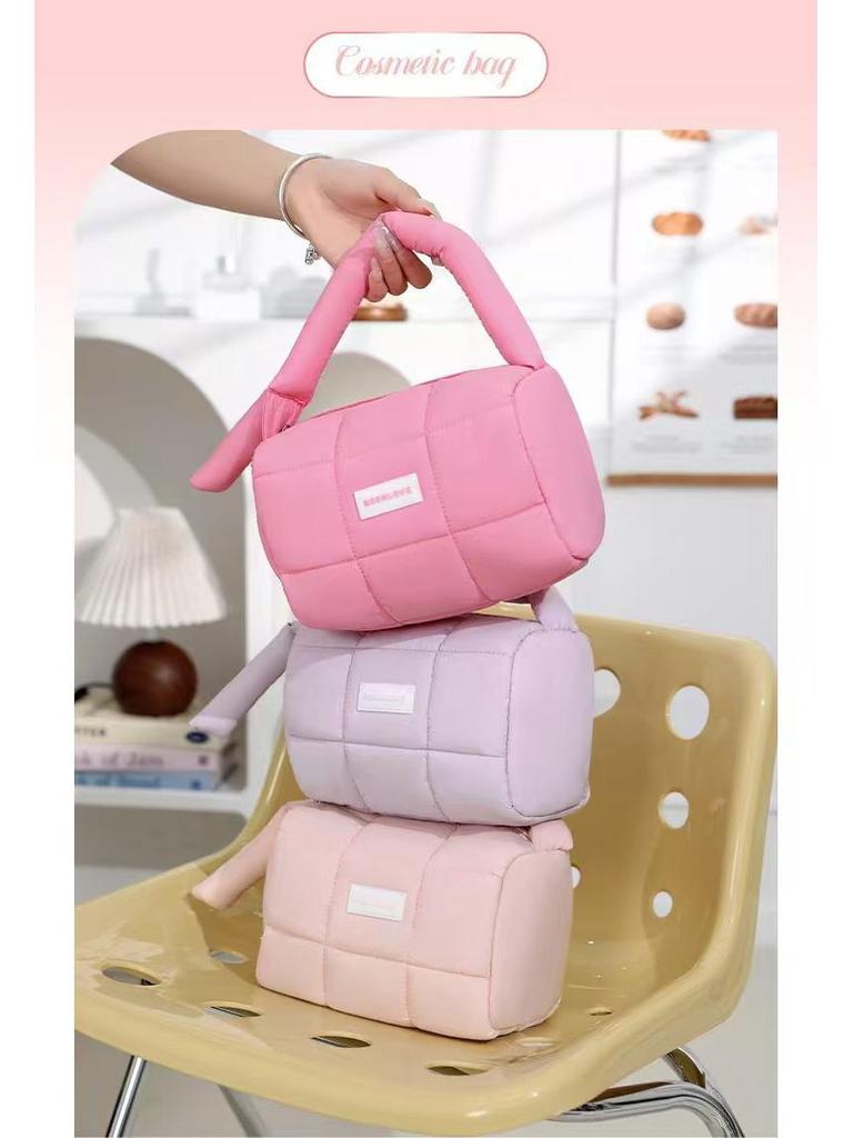 Candy Color Nylon Handbag: Large Capacity Makeup, Toiletries, and Skincare Storage Bag