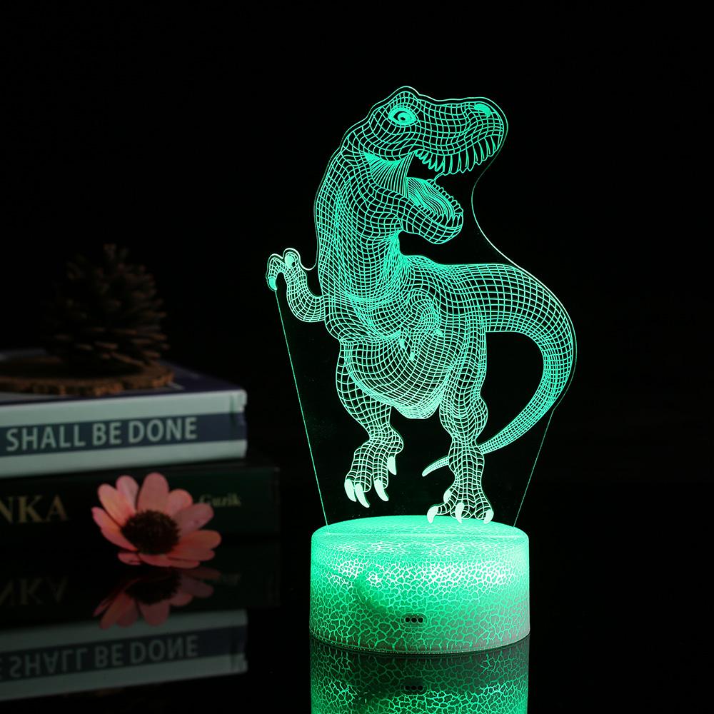 3D Dinosaur Led Night Light   Lamp Color Changing Lights Bedside Table Desk Lamp with Touching & Remote Control for Kids Gifts Home Decoration