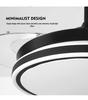 Nordic Ceiling Fan Light with Invisible Blades - Large Airflow for Living, Dining, and Bedroom - Integrated Inverter Electric Fan Chandelier.