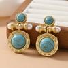 Retro European and American-Style Resin Alloy Stud Earrings