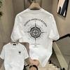 Summer fashion top: Loose neutral pure cotton American T-shirt daily wear for couples short-sleeved men pure cotton 2025