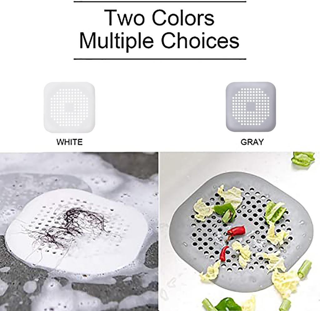 Shower Drains Cover Silicone Hair Stopper Filter Bathroom Drains Floor Sink Strainer