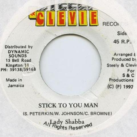 7inch Record LADY SHABBA - Stick To You Man None Steely & Clevie 1992 Jamaica Reggae, Ska & Dub Used