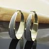 Trendy Frosted Circle Earrings - European & American Rock Nightclub Style
