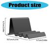 Ergonomic Multiple Angle Waving Shaped Desktop Stand for Mobile Phones E Books Portable ABS Construction Nonslip Base
