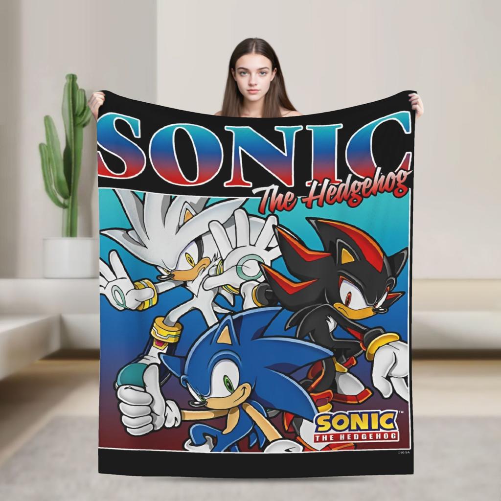 Zbrojené Super Ježek Stín Deka Flanelová Úžasná Prodyšná Přehozová Deka pro Dekoraci Přehozu