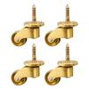 360 Degree Rotation Brass Caster Wheels Brushed Finish Enhanced Mobility Long-lasting Construction Perfect For Heavy Items