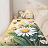 This New, Fresh Daisy Print Rug Is Suitable for Decorating Bedrooms, Living Rooms, Kitchens, Gardens, Balconies, and Sunrooms.