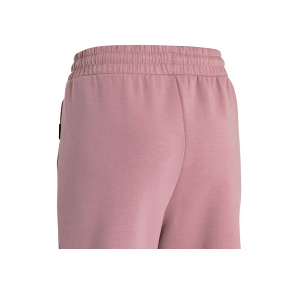 Under Armour Solid Color Drawstring Straight-Leg Casual Sports Pants Women Bottoms Pink 1379066-697