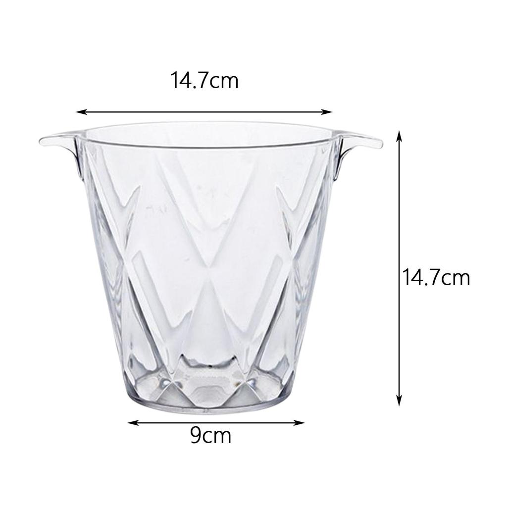 Acrylic Ice Bucket Ice Container Drink Chiller Portable Ice Tub Beverage